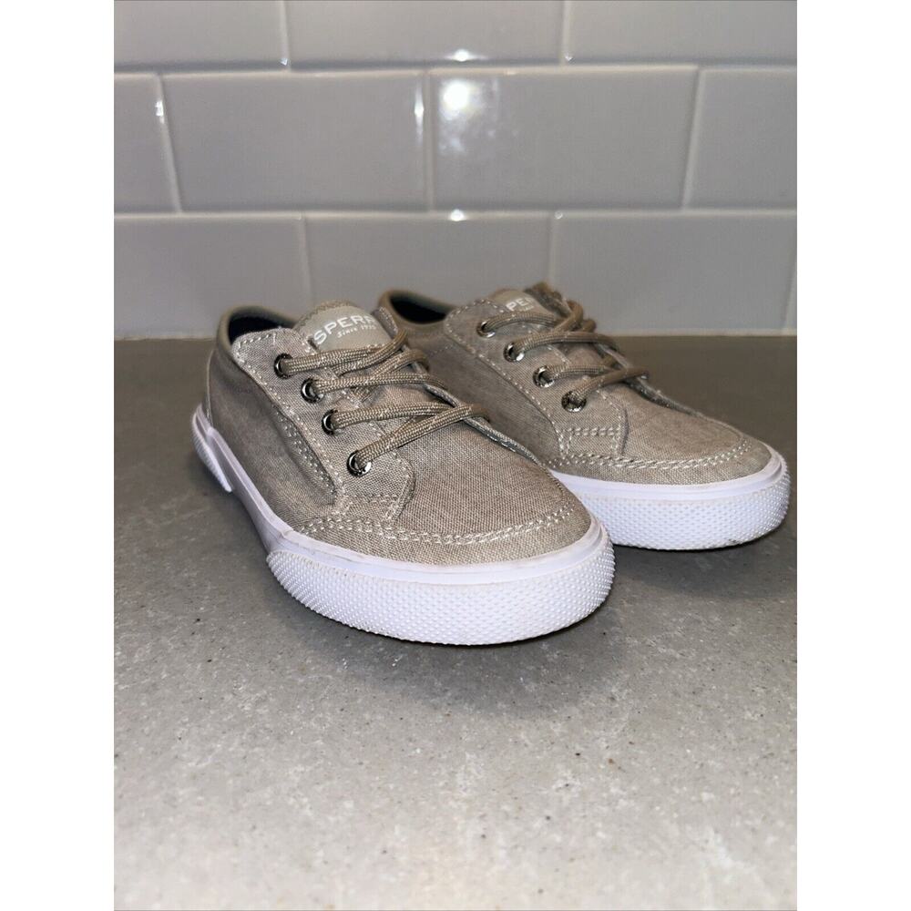 Sperry Top-Sider Little Kids Deckfin Jr Sneakers Tan Size 11.5 M US EUC